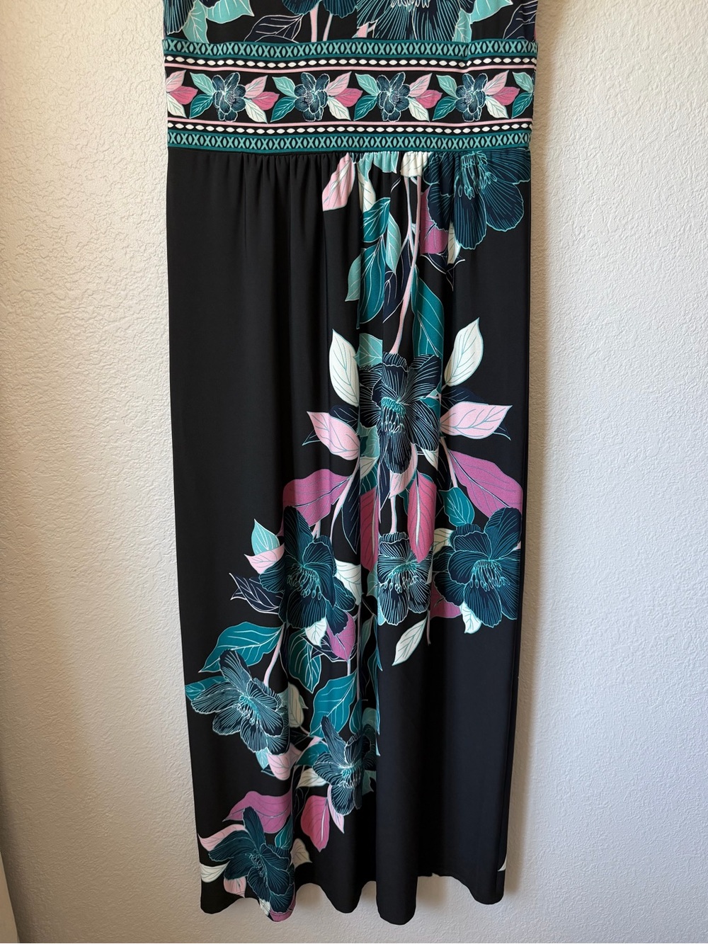Maggy London Floral Jersey Maxi Dress, NWOT, 10 Petite - Picture 15 of 16